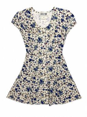 Vintage Byer Too! California Floral Mini Dress Size 5 Cottagecore Y2K USA
